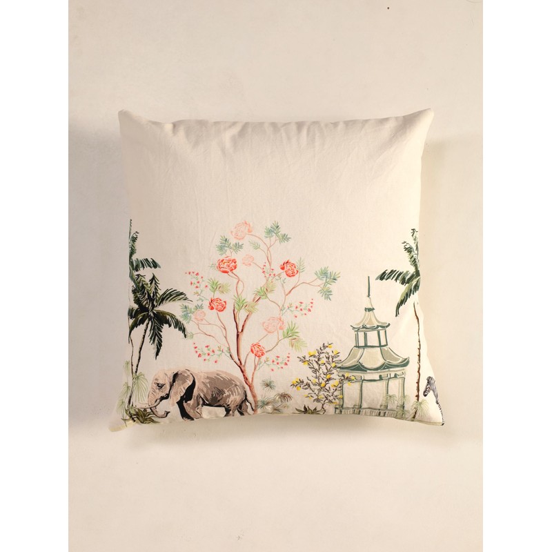 Glamm Texa Home Decor White Elephant Cushion Covers Set Of