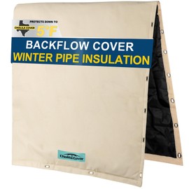Cholila Cover Backflow Preventer Cover Insulated (5°F) 36''W x 24''H for 2-Way Opening Pipes with Aluminum Foil - Backflow Insulation Cover with Thicker 7 Layers Fabric - Sprinkler Covers for Outside