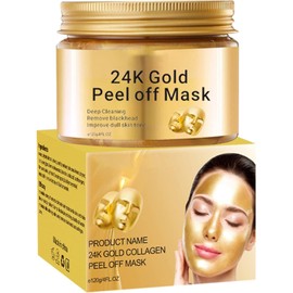 Peel Off Gesichtsmasken,Gold Face Peel Anti Falten Anti Aging Gesichtsmaske,Deep Skin Clean reinigende Akne,Reduziert feine Linien bei Falten,Hautpflege Face Lifting Straffende Maske