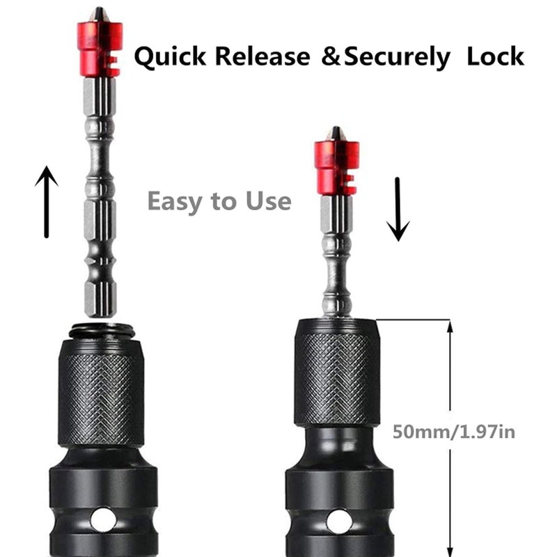 TA-VIGOR 2Pcs Nut Setter Driver Drill Bit Set, 1/4 inch