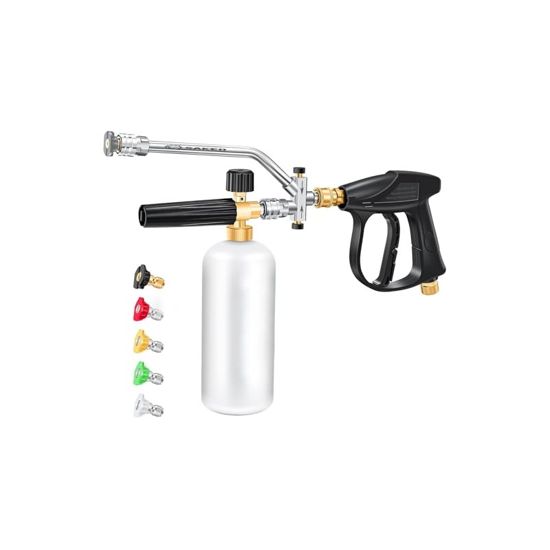 MENDED Foam Cannon for Pressure Washer: Car Wash Kit with