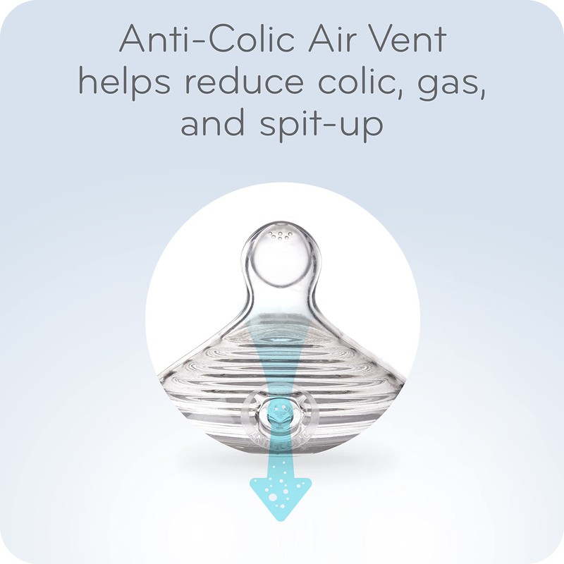 NUK Simply Natural Baby Bottle with SafeTemp, Anti-Colic Vent, and