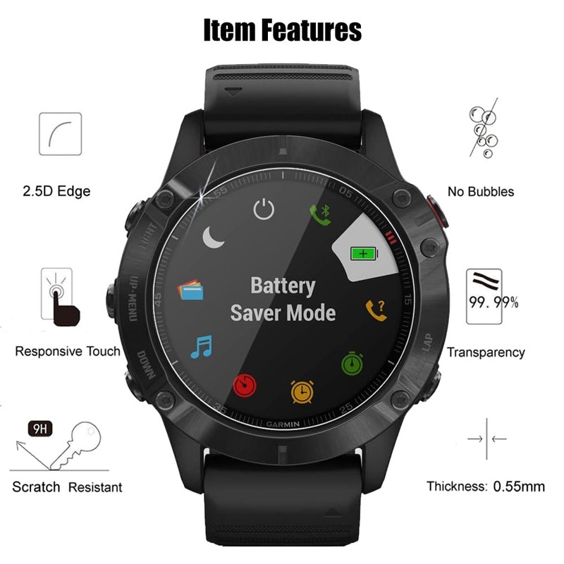 (4 Pack) For Garmin Fenix 6 and Fenix 6 Pro/Fenix