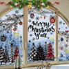 Vellibring 136 PCS Christmas Window Clings Stickers Winter Snowflakes Merry