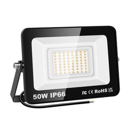 YOJZMA 50W LED Flutlicht für draußen, 5000LM Außenleuchten 4000K Tageslicht Warmweiß IP66 Wasserdichte Sicherheitsleuchten für Garten, Garage, Hof, Sportplatz, Terrasse, Gehweg, Veranda