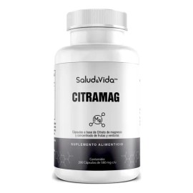 Citrato de Magnesio 500mg - Una cápsula al día - 200 Cápsulas de Fácil Absorción - Citramag S&V