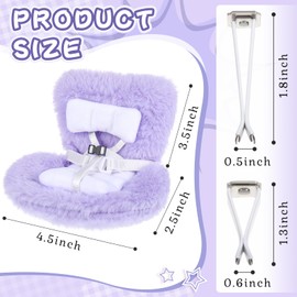 Arrowbash Car Seat for 17cm Dolls Seats for Accessories Car Ornament for Blind Box Doll Fans, Collectors(Purple)