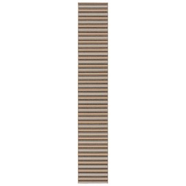 Garland Nantucket Brown/Blue/Black Strip 2' x 12' Rug Non-Slip, Soft, Stain-Resistant Ideal for Living Rooms & Hallways, Stylish & Durable for High-Traffic Areas