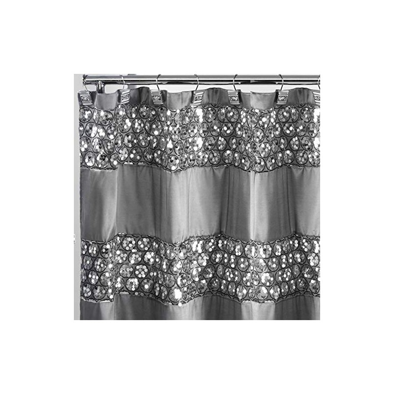 Zahari Home Sinatra Bathroom Shower Curtain Glamorous Bling Fabric Shower
