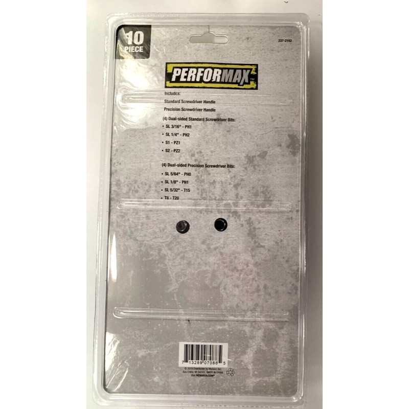 Performax Precision & Standard Screwdriver Set 10-Piece 2 Handles 8