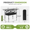 RootRise Camping Table Portable, Folding Roll-Up Picnic Table with Carry