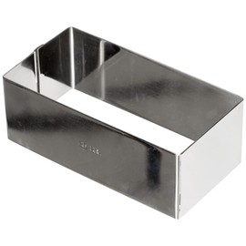 Ibili 722712 Speisering rechteckig Edelstahl,12x6x4,5 cm