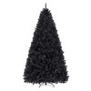 Topeakmart 7.5ft Artificial Black Holloween Christmas Tree with Foldable Stand,Xmas