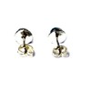Art Gecko Sterling Silver Round Shaped Garnet Stud Earrings -