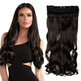 Clip-In Hair Extensions 1 Weft / 5 Clips / Human Hair Wavy Like Real Hair