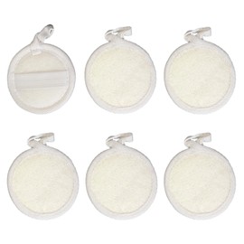 6PCS Exfoliating Loofah Sponge Pads, Body Face Scrubber Exfoliator, Natural Loofah Sponge Personal Care Brush, No Stimulation Skin Shower Luffa Sponge Pad for Men Women Bath Shower Spa Massage