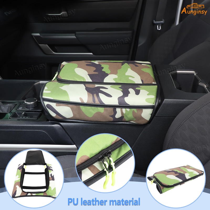 Upgrade Center Console Armrest Cover Compatible with Toyota Tundra 2022+