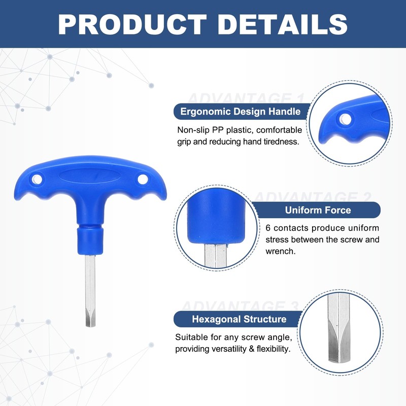sourcing map 2pcs Golf Spike Wrench Tool 4.3mm Golf Torque