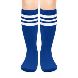Toddler Blue Soccer Socks - Boys & Girls Size 4-6, Youth Socks for Kids
