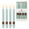 Fresh Mint Green Taper Candlesticks 8 Inch Handmade Smokeless Taper