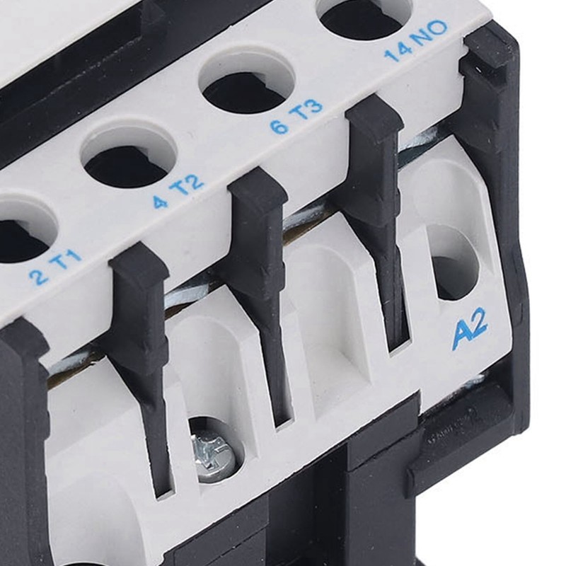 25A Power Contactor Normally Open Electric AC Contactor Silver Alloy