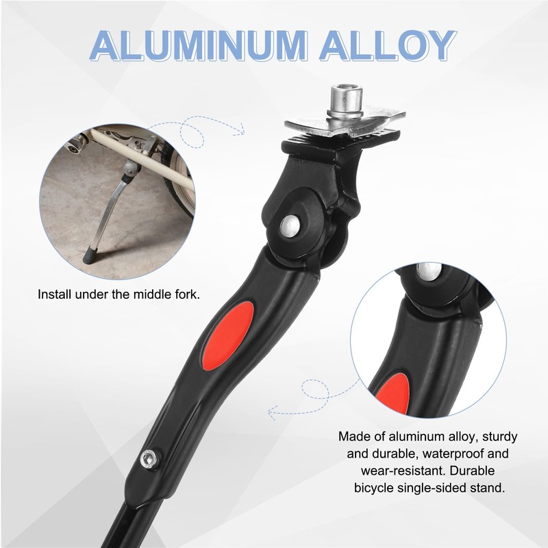 sourcing map Back Bike Kickstand Aluminium Adjustment Bicycle Center Mount
