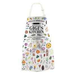 WCGXKO Gigi’s Kitchen Apron Best Gigi Ever Gift Gigi Birthday Gift Mother’s Day Gift Gigi Baking Gift for Grandma Gigi (Gigi Apron)