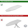 Encasa Homes Ersatzbügeltischbezug mit extra dickem 4-mm-Filzpolster - Grau -