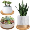 4x Round Bamboo Wooden Coaster Tea Coffee Drink Holders Pallet