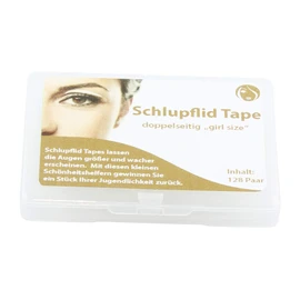 Schlepflid Tape® Double-Sided "Size S - Girl Size" 128 Pairs (256 Pieces) - Eyelid Lifting Without Surgery Eyelid Strips Against Slip-on Eyelids (24-Hour Hold, Waterproof, Skin-Friendly)