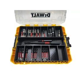 GarageInOrder ToolCraft3d Impact Bit Organizer Insert for DEWALT Medium ToughCase (13 comp) - Safety Green