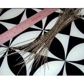 Whiting Pro Line 5 X-long 9-12” Skinny Whiting Grizzly Striped Feather Hair Extensions DIY