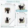 Peryiter 6 Pcs Black Cat Kitchen Dish Towel Funny Decorative