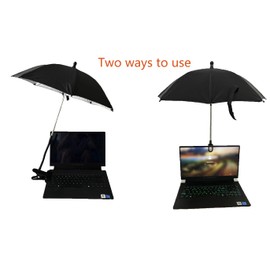 Laptop Sun Umbrella Foldable Laptop sun shade for Working Outside 360-degree Rotation sunshade