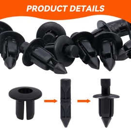 SECLUDE 20PCS M6 Fender Clip Retainer Bumper Fasteners Rivets Clips Push Rivet Pins Bolt Flare Clip Compatible with Honda Kawasaki Suzuki GSX-R Yamaha YZF R1 R6