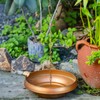 MOCOME Metal Rain Chain Basin, Antique Copper, 12.9" Diameter, 4"