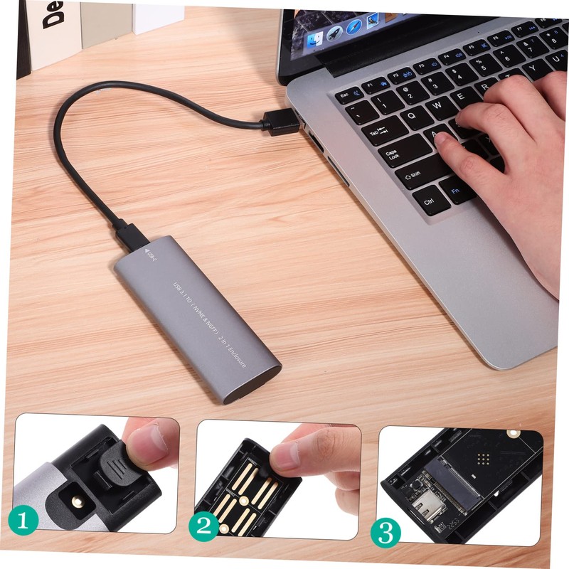 CAXUSD Portable Drive External Hard Disk Dual C Compact Design