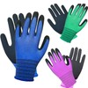 GAVOROHANS 3 Pairs Gardening Gloves Superior Grip Work Gloves Durable