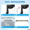 Nilight 2PCS Universal Side-Mounted Brackets Adjustable Compatible with Straight or