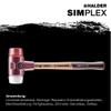 Halder 3068030" Simplex Soft-Face Plastic/Nylon Mallet, Multi-Colour, 30 mm