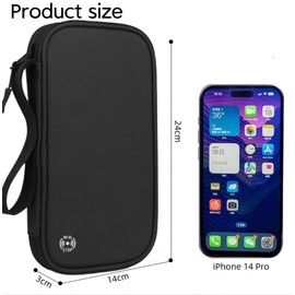 Family Travel Wallet and Passport Holder with RFID, Travel Document Organizer, Travel Wallet for Women & Men, Portable & Waterproof Case for Passports, Cards, Boarding Pass, Flight Tickets