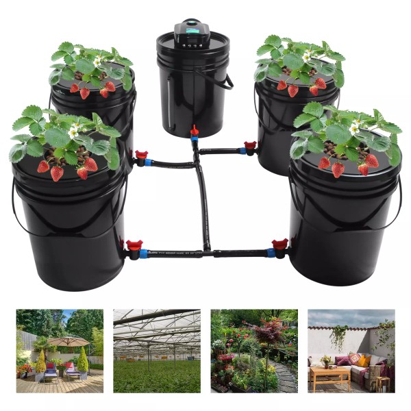 5 Gallon Round Bucket Deep Water Culture DWC Hydroponic Grow