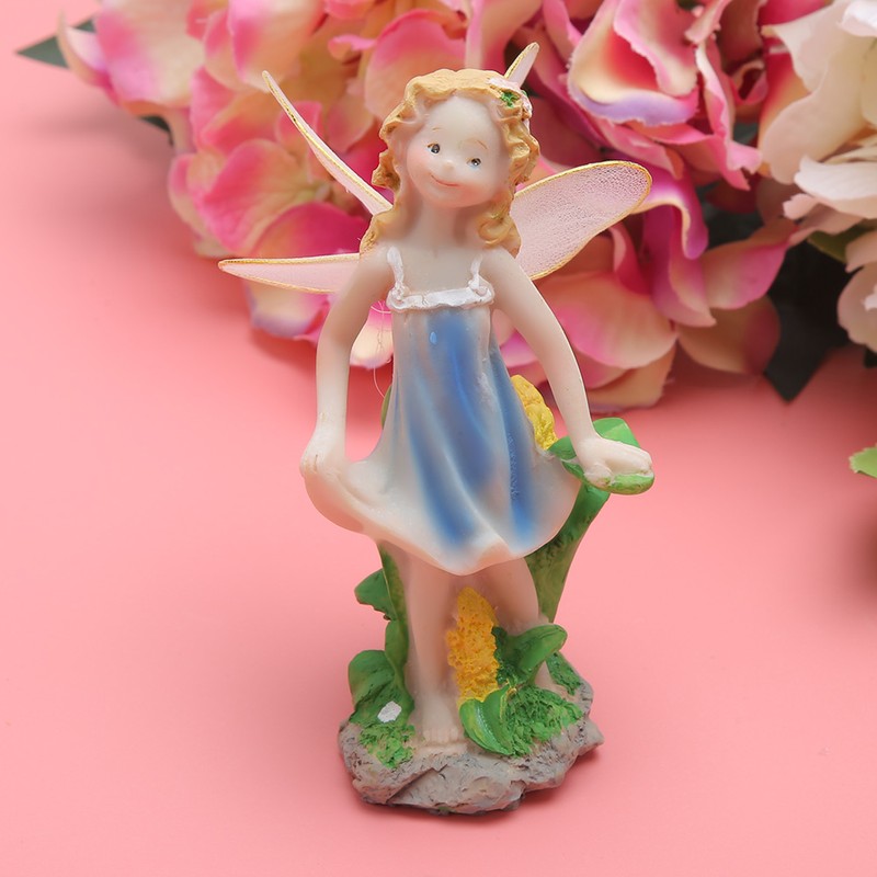 4Pcs/Set Fairy Statue Elf Sculpture Art Craft Outdoor Courtyard Garden