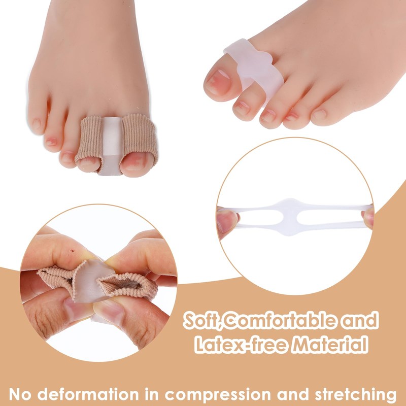 2pcs Toe Separators Bunion Corrector with 2 Loops Big Toe
