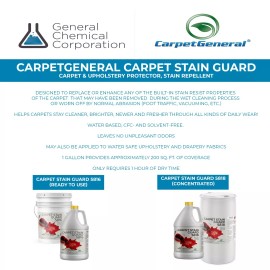 CarpetGeneral CARPET STAIN GUARD 5816 - READY TO USE CARPET PROTECTOR, STAIN REPELLENT - 1 Gal