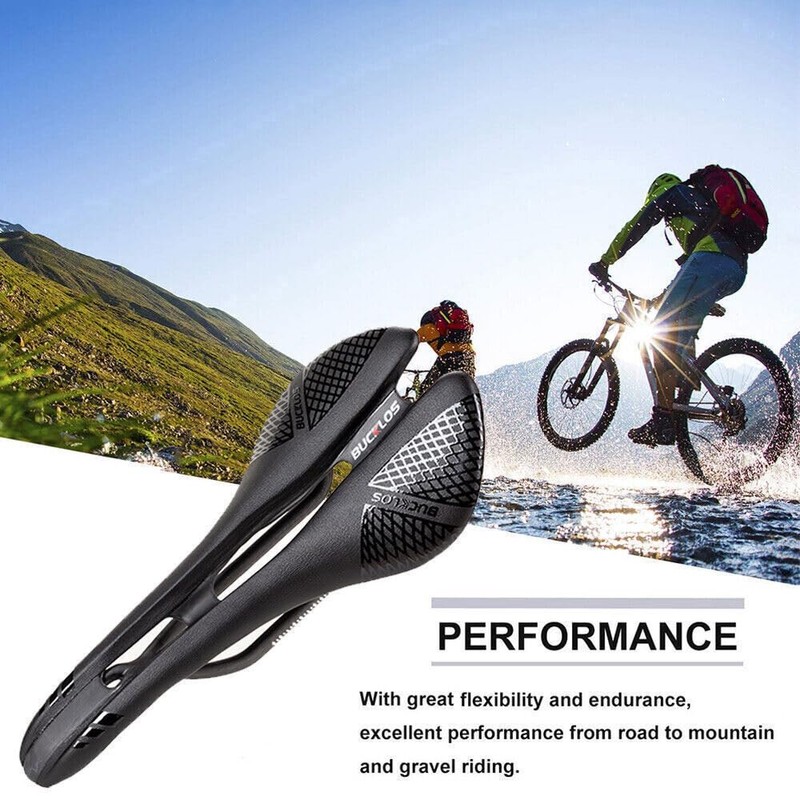 BUCKLOS Carbon Fiber Bike Saddle MTB Road Bike Cushion Cycling