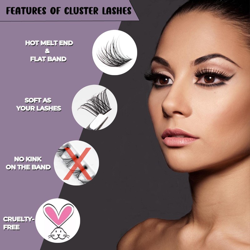Individual Lashes Cluster Lashes 90 Lash Clusters DIY False Eyelashes