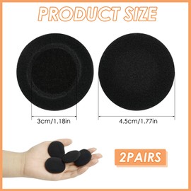 4 Pack Replacement Ear Pads Compatible with PC 2/PC 3/PC 5 Chat, PC 7 USB, PC 8 USB
