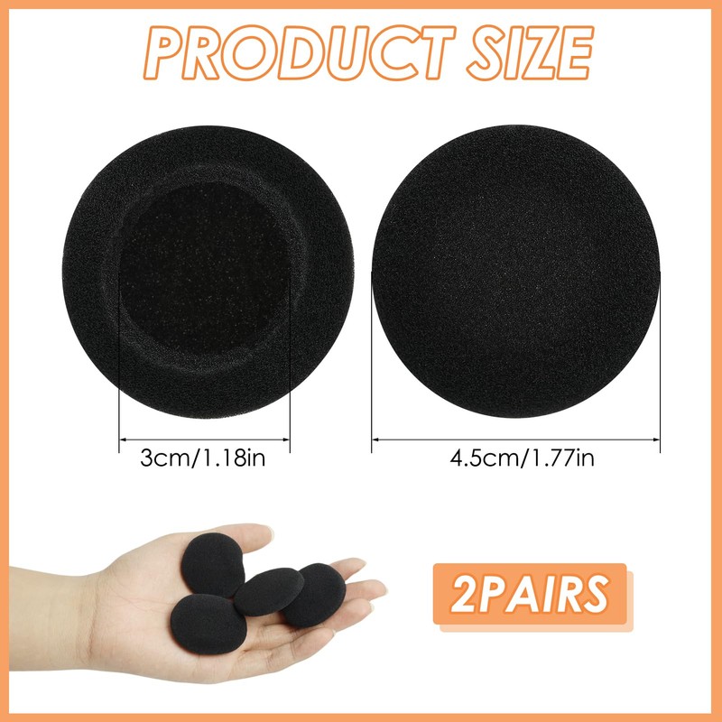 4 Pack Replacement Ear Pads Compatible with PC 2/PC 3/PC