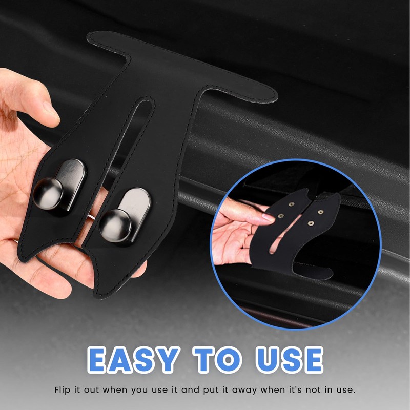 SNOMEL 2 Pcs Car Hooks for Passenger Glove Box, Self-Adhesive
